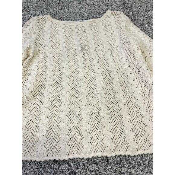 VINTAGE St. John Collection Cream Knit Sweater, Women’s Sz 4, Made in USA Classy - Picture 2 of 11